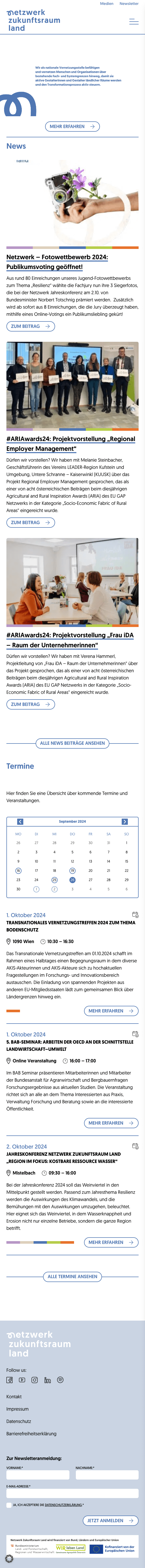 Startseite zukunftsraumland.at